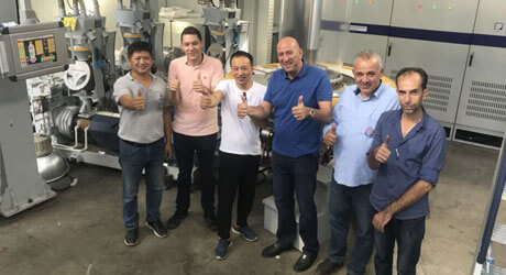 ABC Three-layer Co-extrusion Blown Film Machine for customers in Jordan